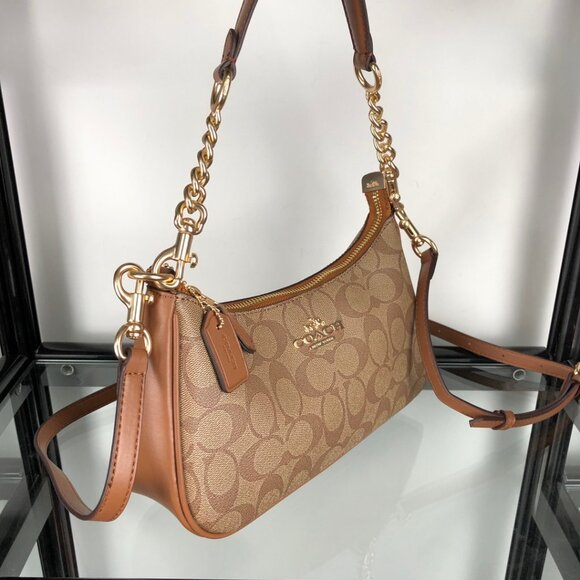 Coach teri shoulder bag insignature canvas bag - Picture 3 of 5